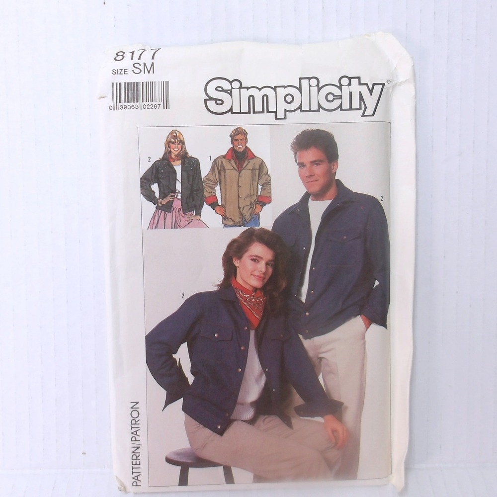 Simplicity 8177 Sewing Pattern Stylish Jacket Uncut Women SM / #1201